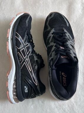 ASICS Gel Nimbus 20 Black Frosted Rose Running Walking Sneakers Size 8.5